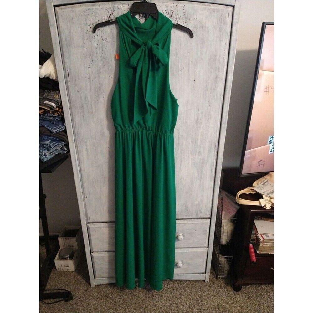 Badgley Mischka Green Maxi Dress - Picture 2 of 7